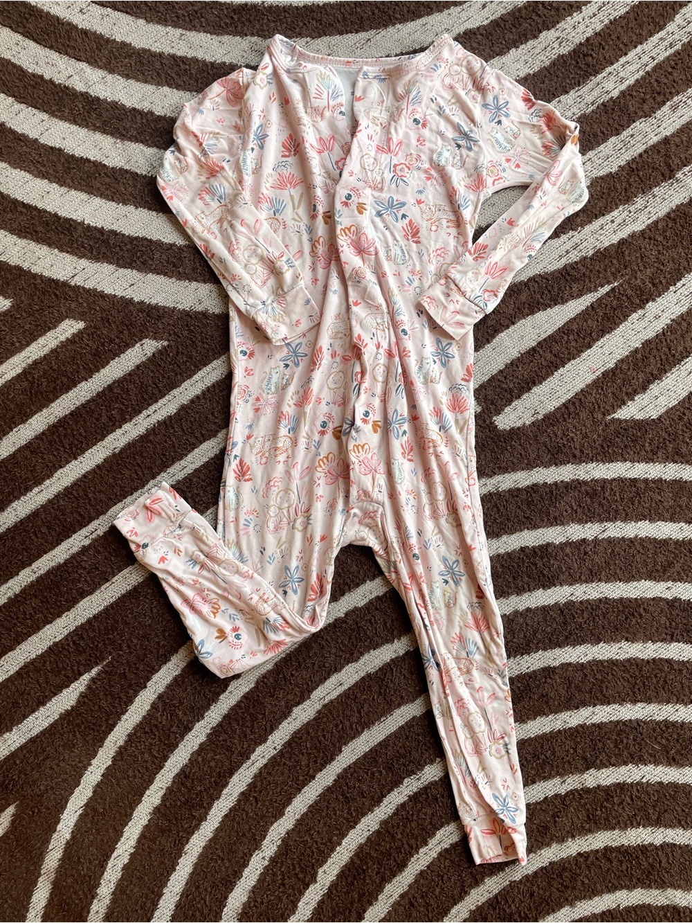 Magnetic Me 18-24 mo Pajama Set - Pink Floral & White Star - Picture 13 of 14